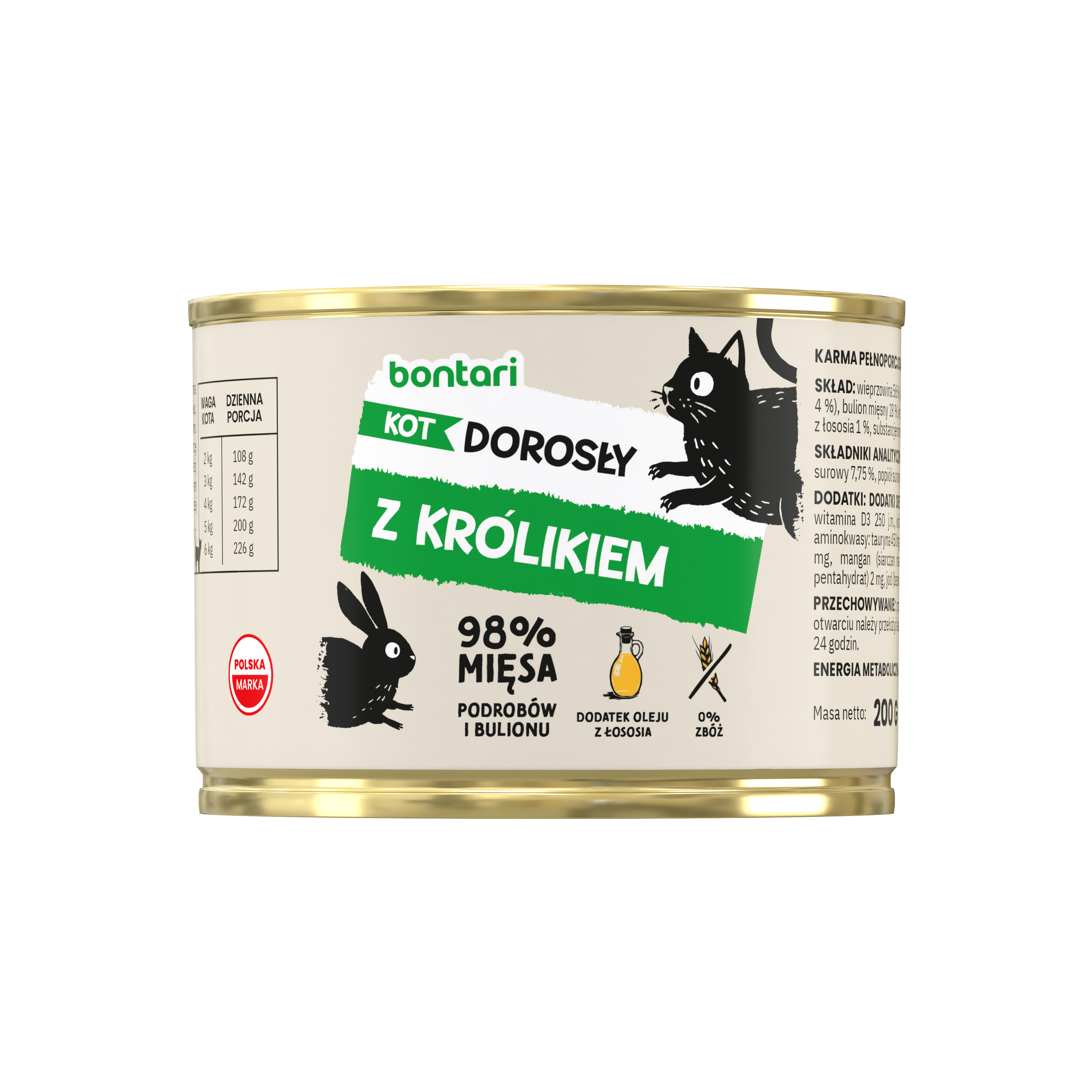 Karma mokra dla kota z królikiem
